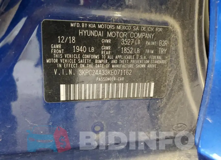 3KPC24A33KE071162 Photo# 12