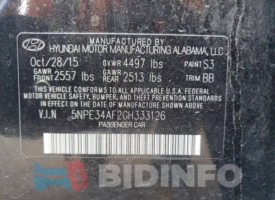 5NPE34AF2GH333126 Photo# 12