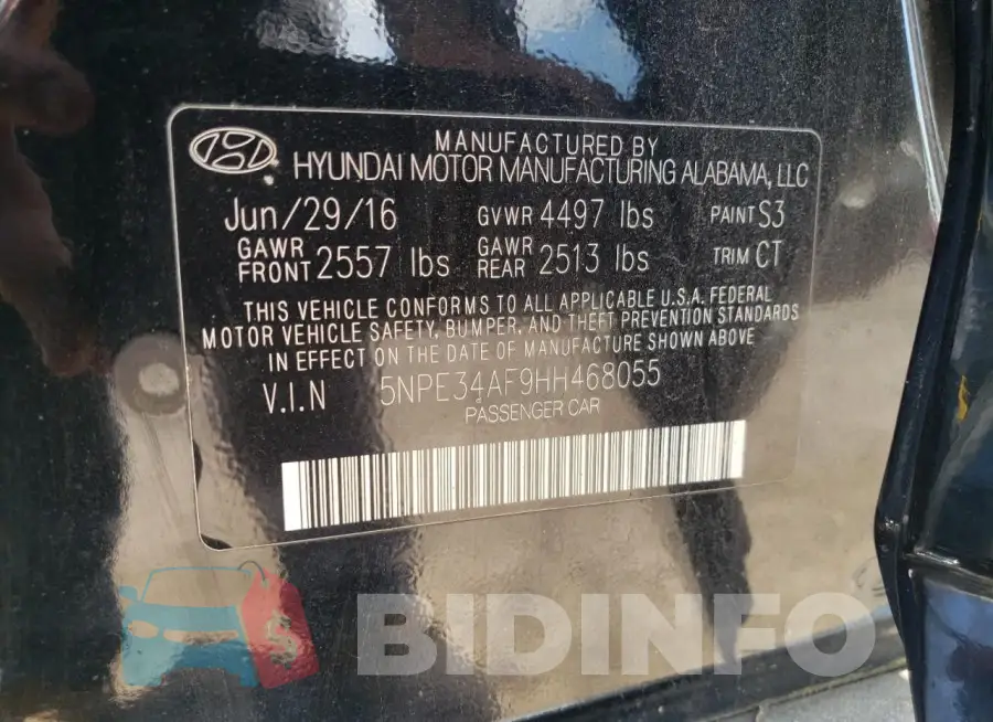 5NPE34AF9HH468055 Photo# 13
