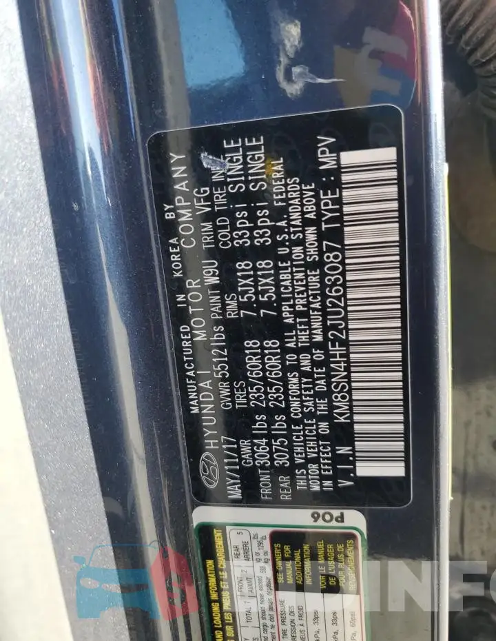 KM8SN4HF2JU263087 Photo# 13