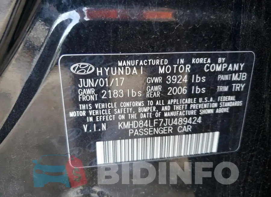 KMHD84LF7JU489424 Photo# 12