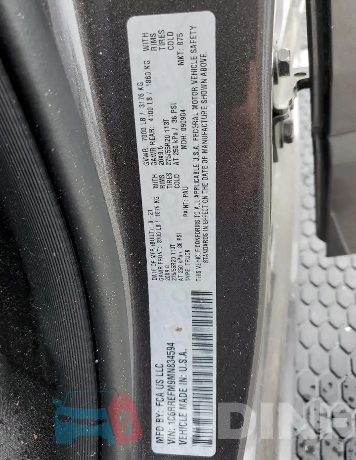 1C6RREFM9MN834594 Photo# 12