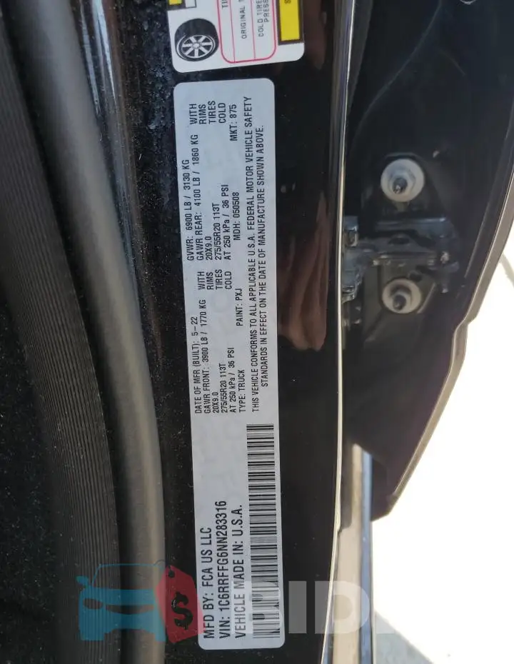 1C6RRFFG6NN283316 Photo# 12