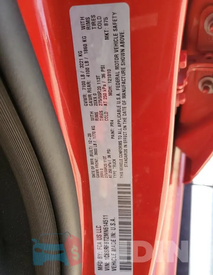 1C6SRFBT2MN614511 Photo# 12