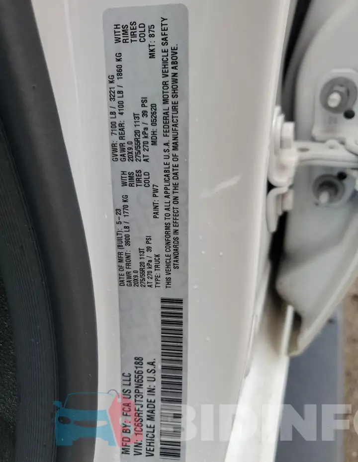 1C6SRFJT3PN656188 Photo# 13