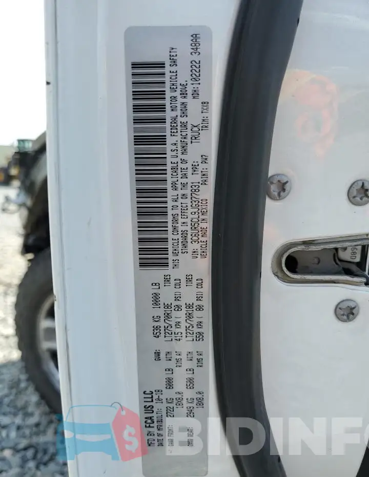 3C6UR5CL9JG377831 Photo# 13