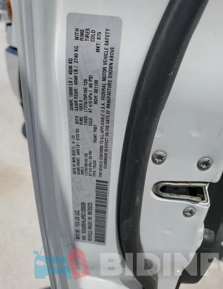 3C6UR5HLXRG125509 Photo# 12
