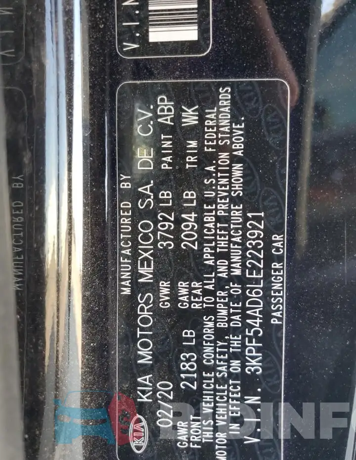 3KPF54AD6LE223921 Photo# 13