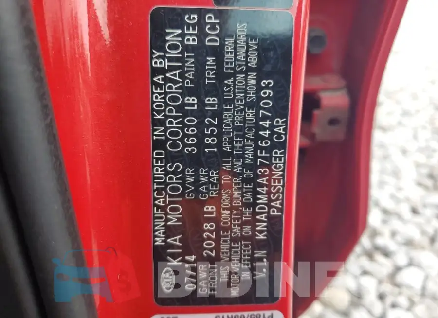KNADM4A37F6447093 Photo# 12