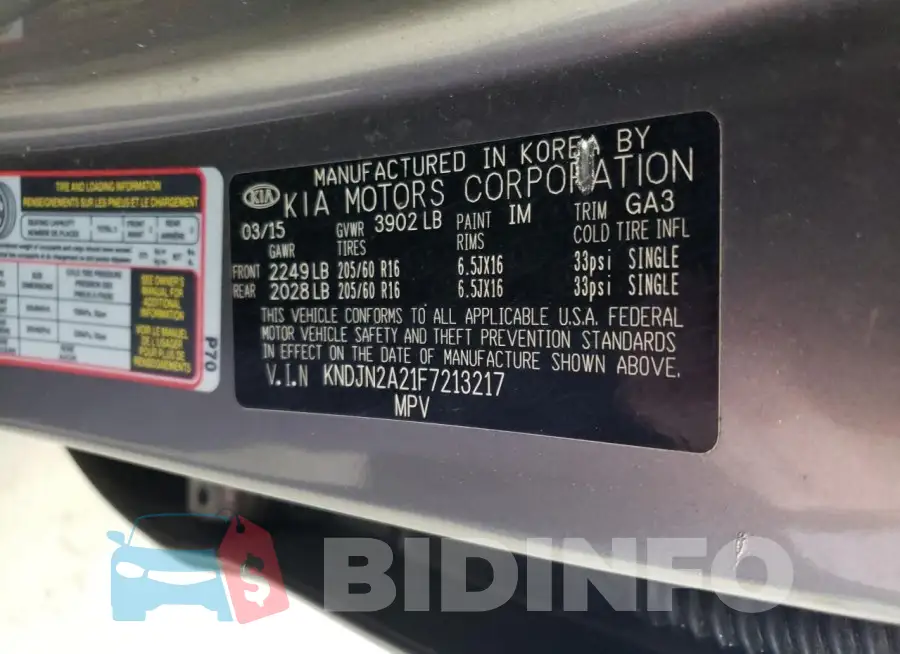 KNDJN2A21F7213217 Photo# 12