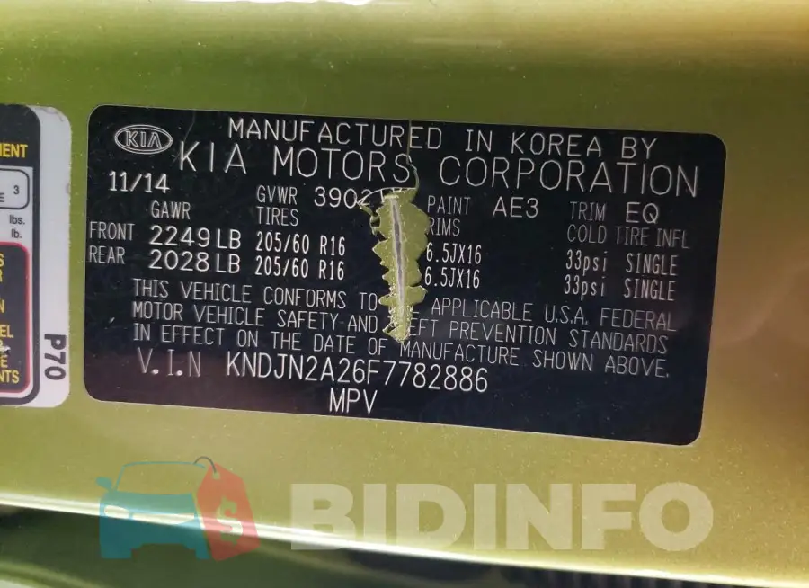 KNDJN2A26F7782886 Photo# 13