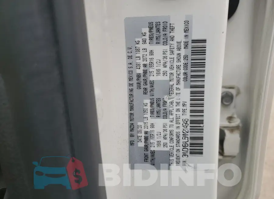 3MVDMBAL5MM214946 Photo# 13