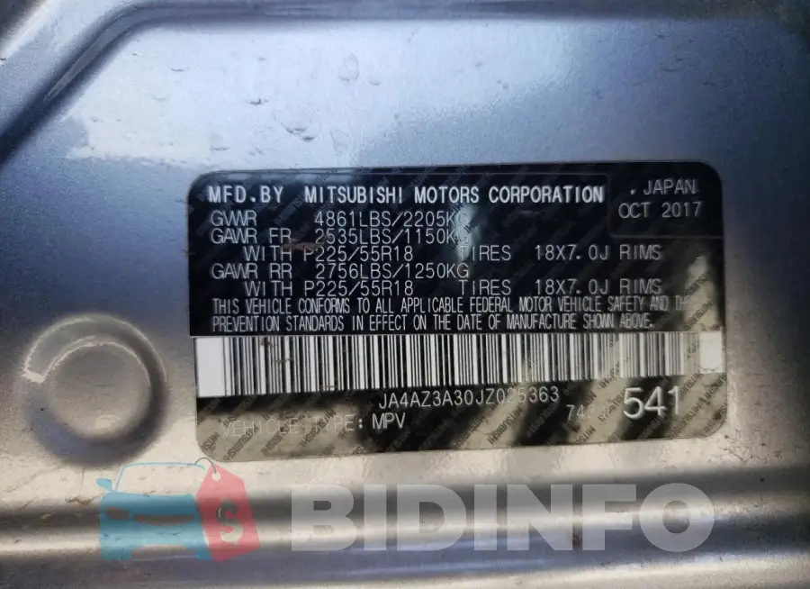 JA4AZ3A30JZ025363 Photo# 14
