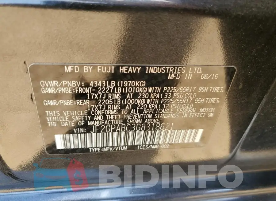 JF2GPABC3G8318621 Photo# 12