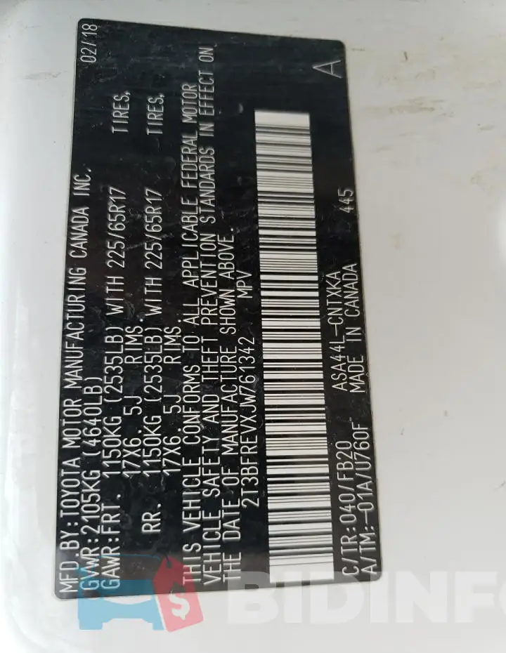 2T3BFREVXJW761342 Photo# 12