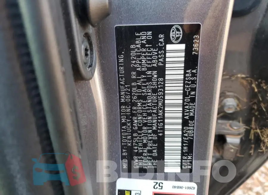 4T1G11AK2MU593128 Photo# 12