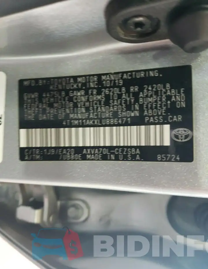 4T1M11AKXLU886471 Photo# 12