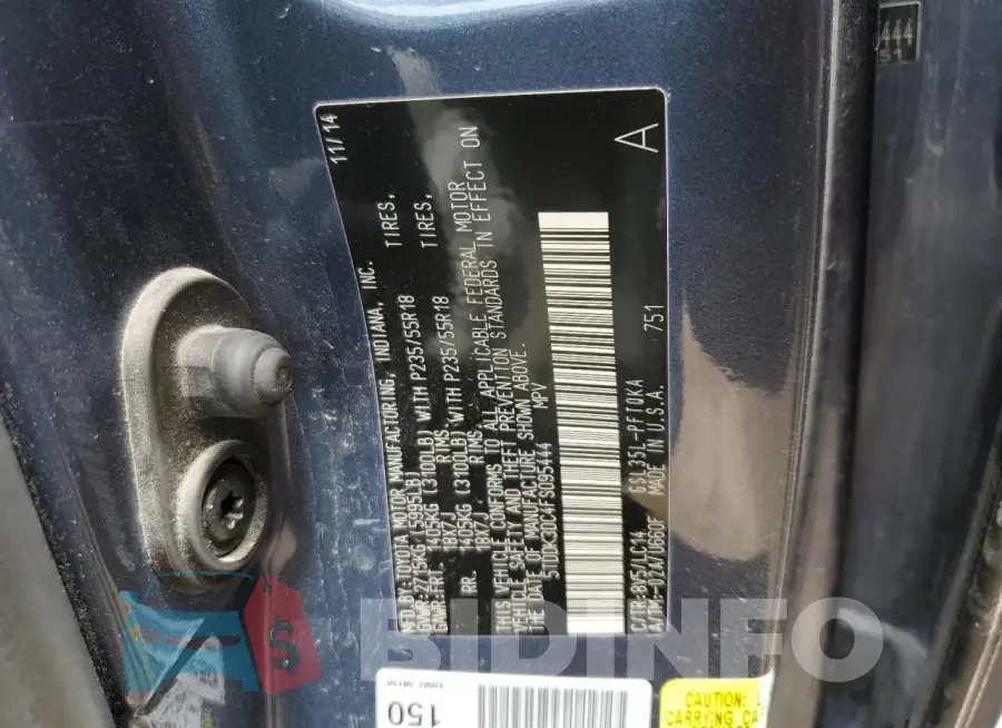 5TDDK3DC4FS095444 Photo# 13