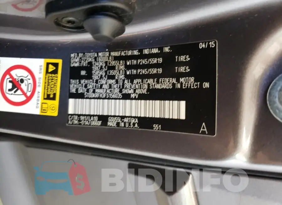 5TDDKRFH3FS156035 Photo# 13