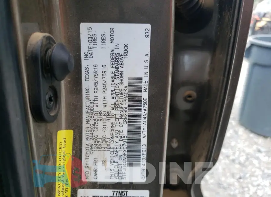 5TFJU4GN5FX079151 Photo# 12