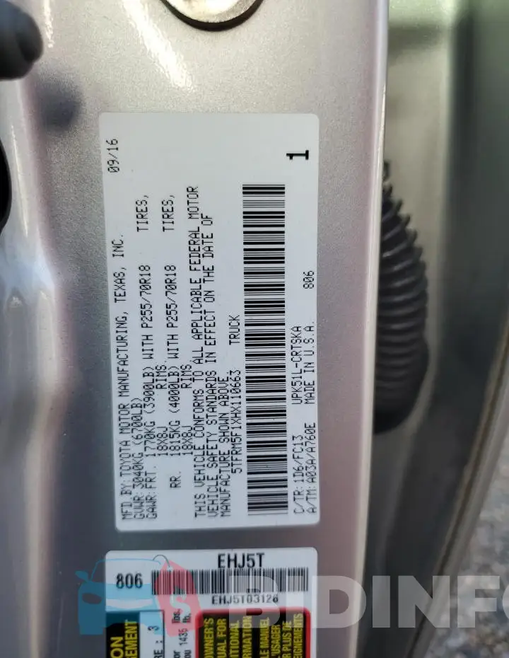 5TFRM5F1XHX110663 Photo# 12