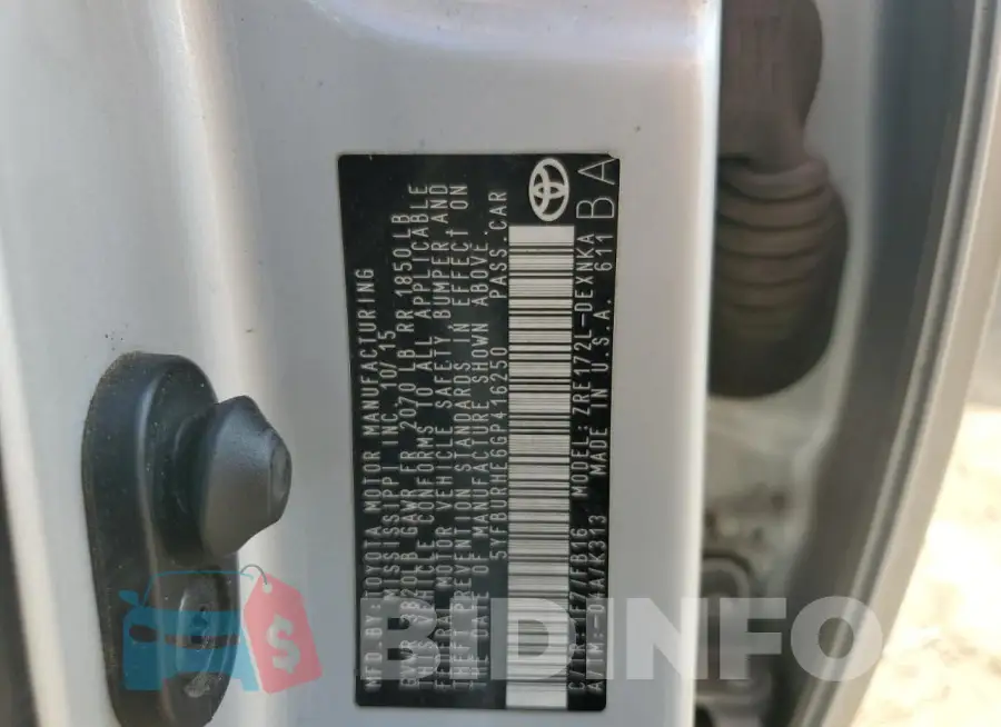 5YFBURHE6GP416250 Photo# 13