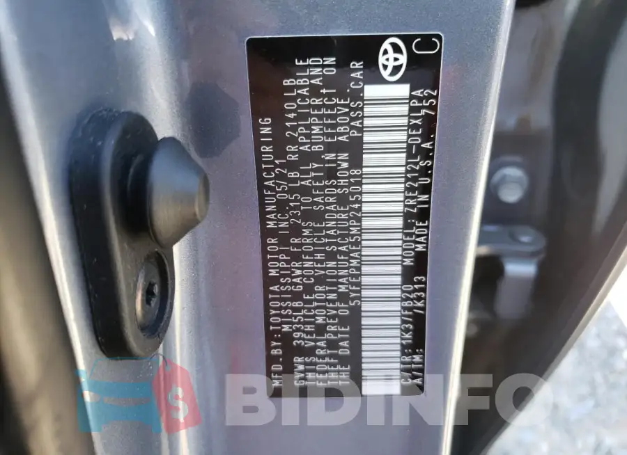 5YFEPMAE5MP245018 Photo# 13