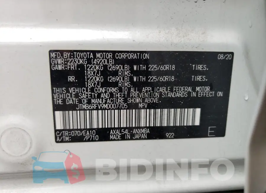JTMB6RFV9MD007705 Photo# 13