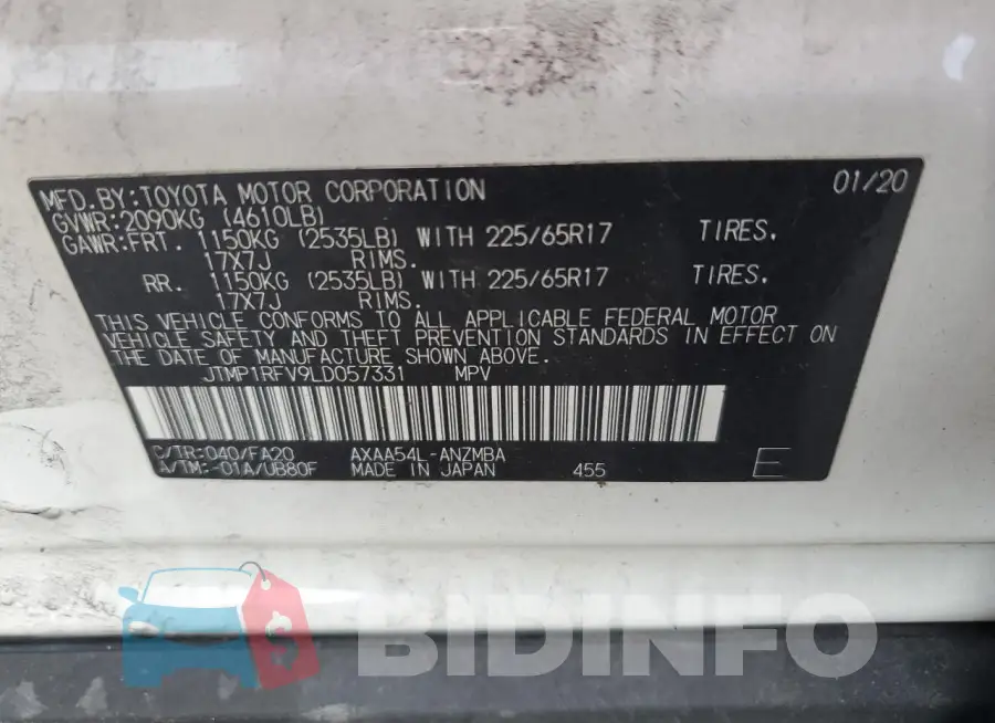 JTMP1RFV9LD057331 Photo# 13
