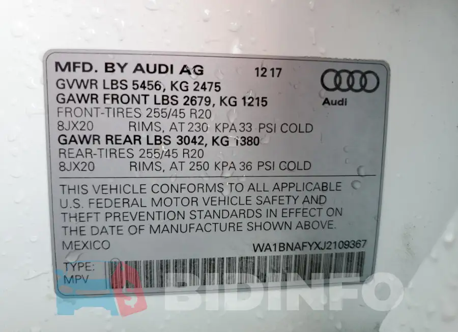 WA1BNAFYXJ2109367 Photo# 13