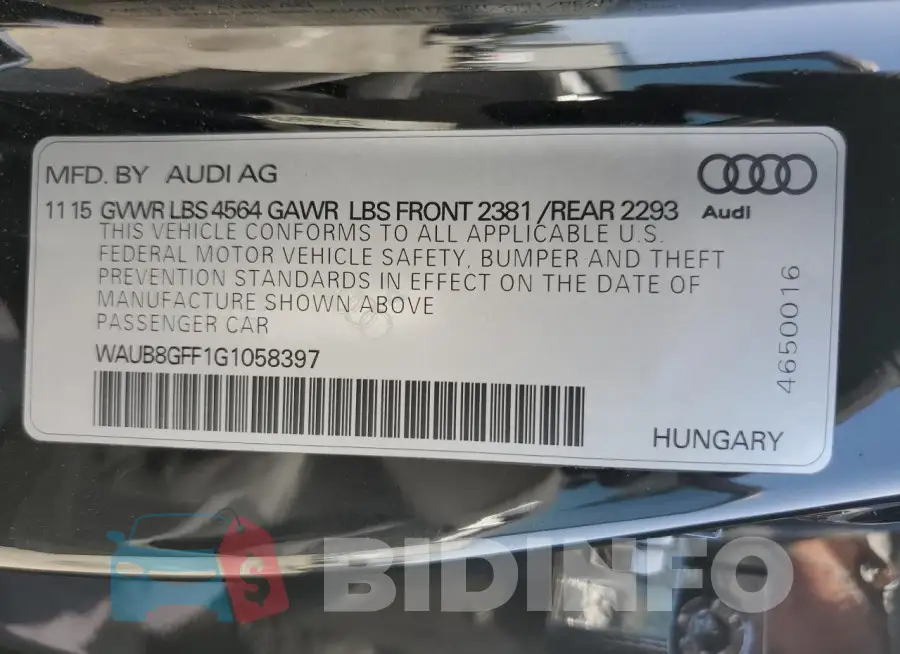 WAUB8GFF1G1058397 Photo# 13