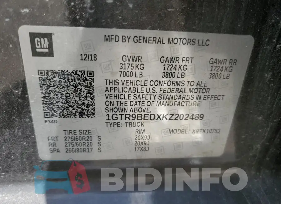 1GTR9BEDXKZ202489 Photo# 12