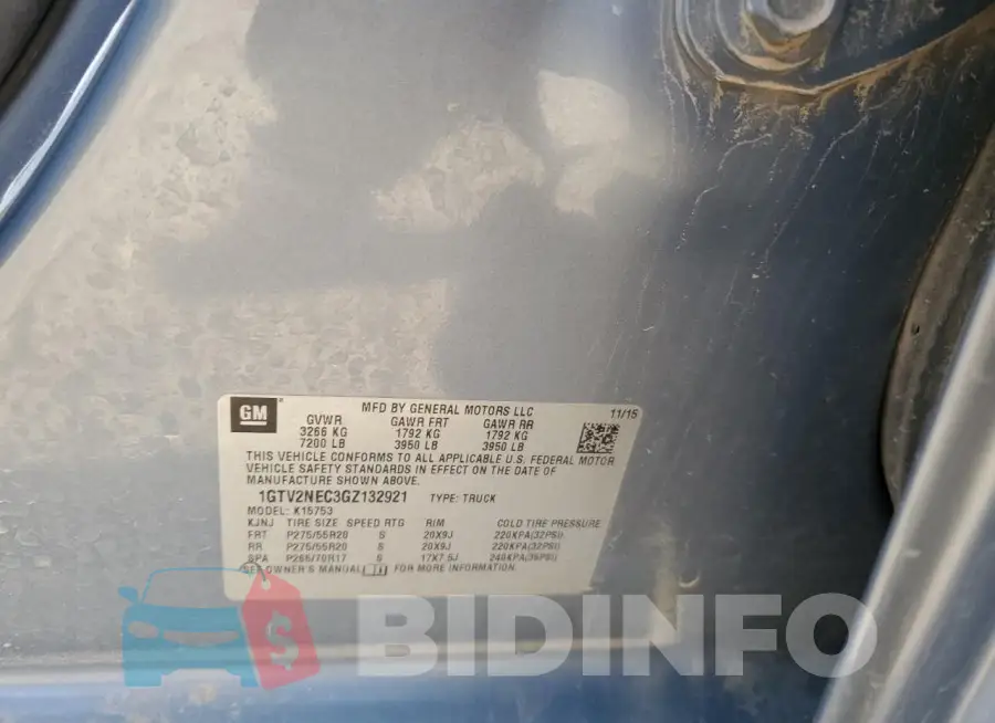 1GTV2NEC3GZ132921 Photo# 12