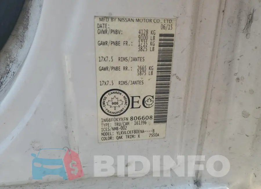1N6BF0KYXFN806608 Photo# 14