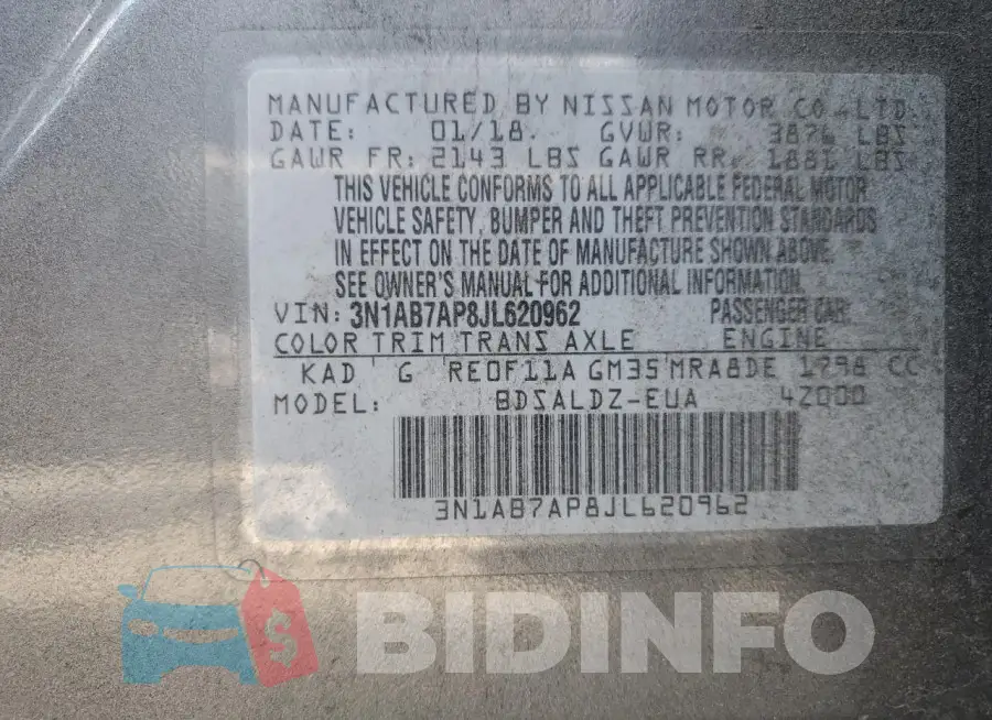 3N1AB7AP8JL620962 Photo# 12