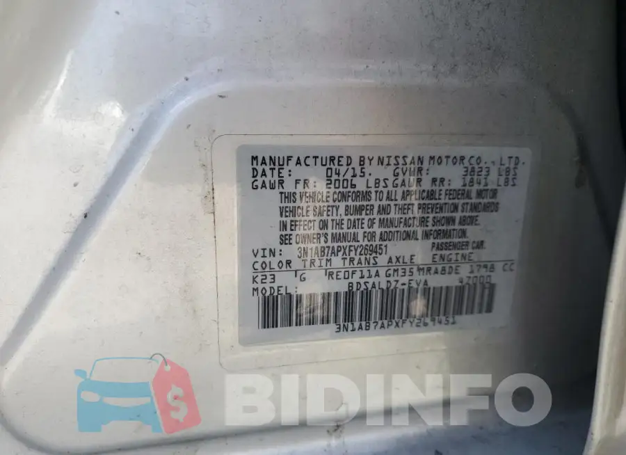 3N1AB7APXFY269451 Photo# 12
