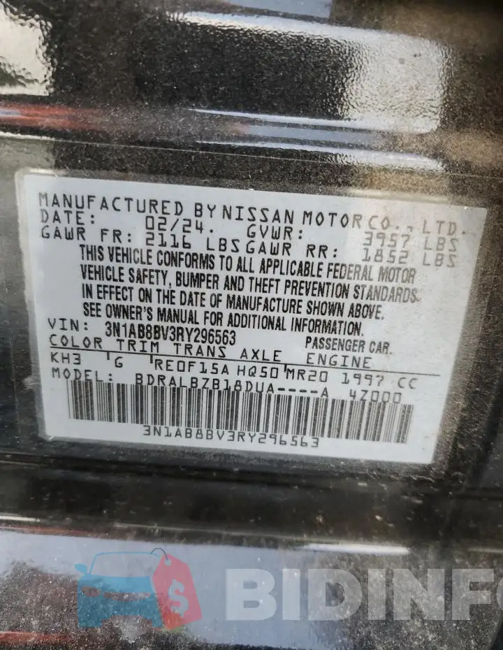 3N1AB8BV3RY296563 Photo# 12