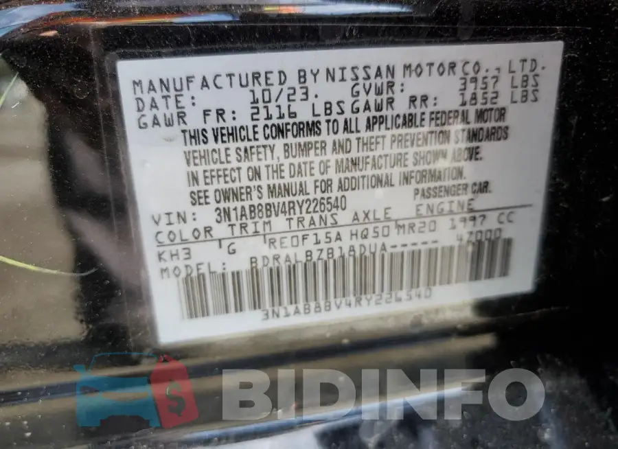 3N1AB8BV4RY226540 Photo# 12