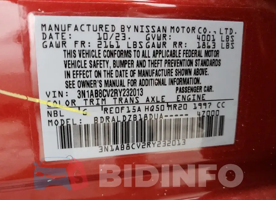 3N1AB8CV2RY232013 Photo# 12