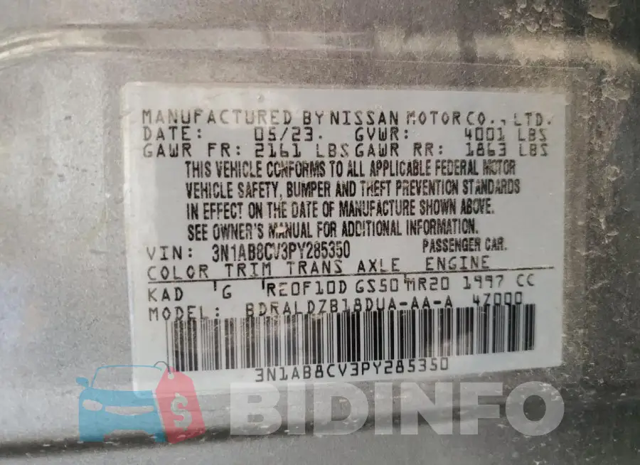 3N1AB8CV3PY285350 Photo# 13
