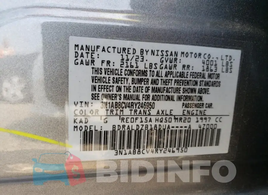 3N1AB8CV4RY246950 Photo# 12
