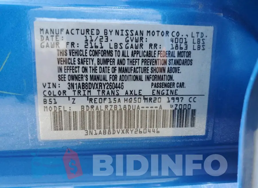 3N1AB8DVXRY260446 Photo# 12