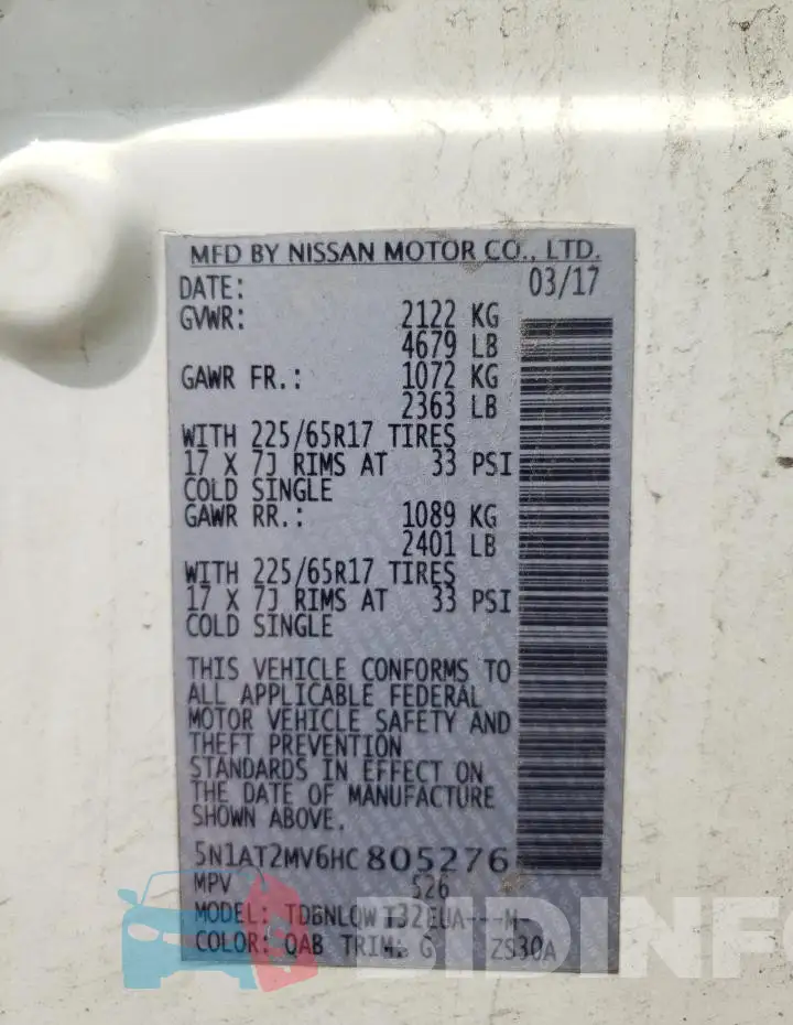5N1AT2MV6HC805276 Photo# 13