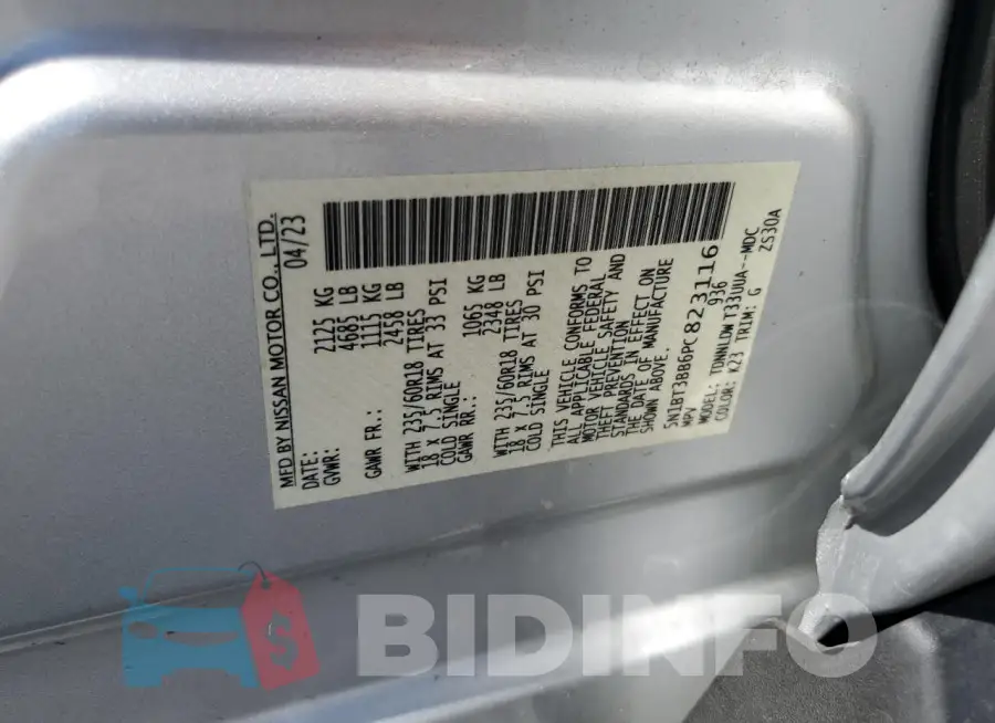 5N1BT3BB6PC823116 Photo# 12