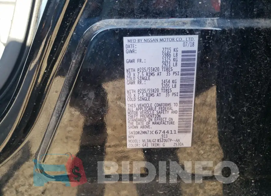 5N1DR2MN7JC674411 Photo# 13