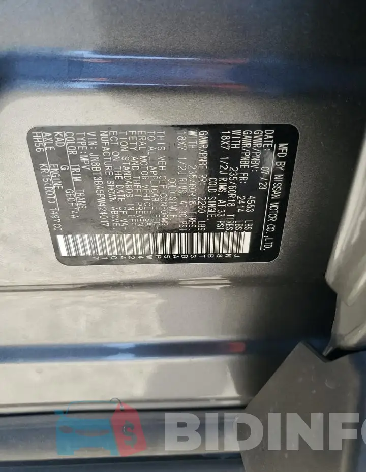 JN8BT3BA5PW424017 Photo# 12