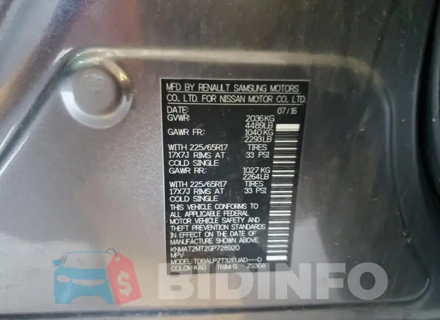 KNMAT2MT2GP728920 Photo# 12