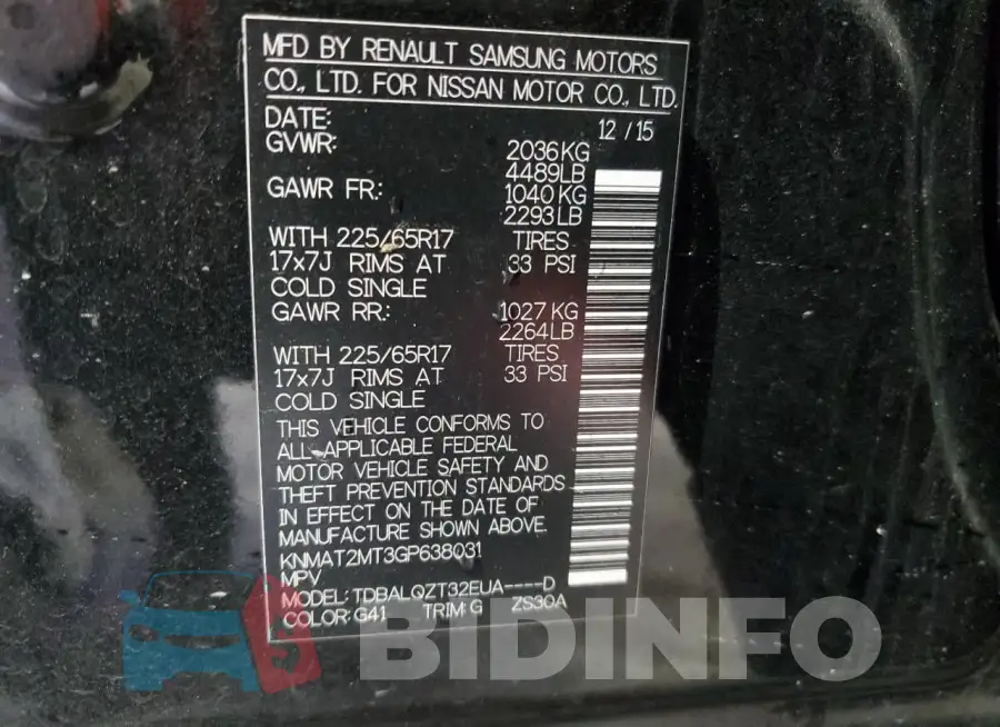 KNMAT2MT3GP638031 Photo# 13