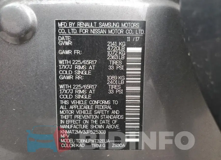 KNMAT2MV3JP525303 Photo# 14