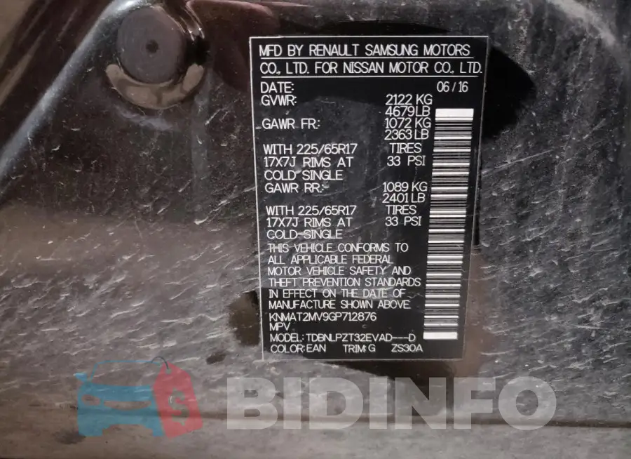 KNMAT2MV9GP712876 Photo# 12
